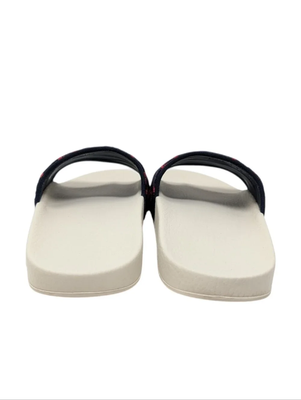 Gucci Navy/Red Monogram Terry Cloth Velvet Slide Sandals Size EU 38